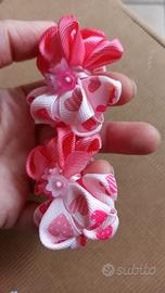 Coppia elastici capelli con doppia farfalla - NUOV