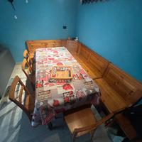 Panca angolare in legno