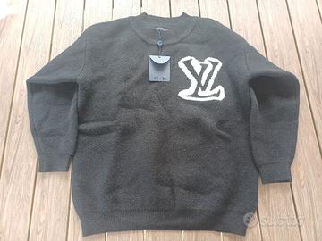 Maglione Uomo Lana Nero S Girocollo 