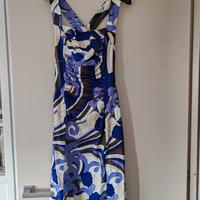 Vestito tubino list multicolore 