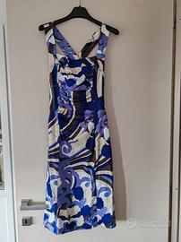 Vestito tubino list multicolore 