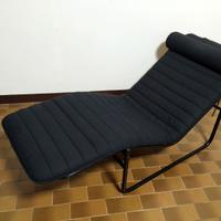 Poltrona Chaise lounge in tessuto nero