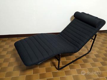 Poltrona Chaise lounge in tessuto nero