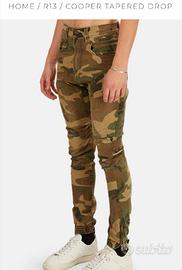 📌 R13 JEANS DENIM MIMETICO UOMO PANTALONI 30 44