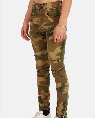 📌 R13 JEANS DENIM MIMETICO UOMO PANTALONI 30 44