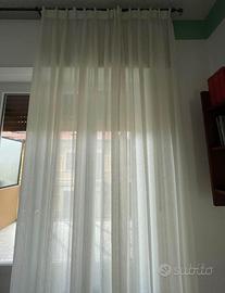 Coppia di tendoni in seta per portafinestra