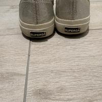 Scarpe donna glitterate argento Superga