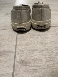Scarpe donna glitterate argento Superga