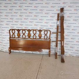 Letto Rustico in legno intagliato