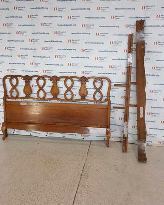 Letto Rustico in legno intagliato