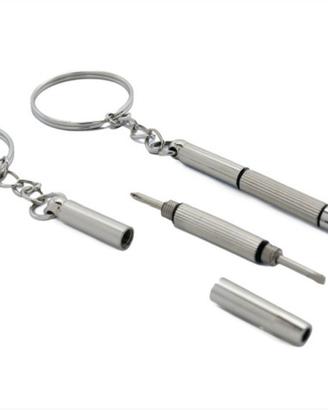 Portachiavi con kit riparazione occhiali orologi