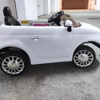 Auto Elettrica bambini  FIAT 500 Bianca