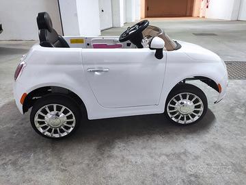 Auto Elettrica bambini  FIAT 500 Bianca