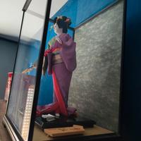 geisha giapponese in ceramica e abiti veri  in tdi