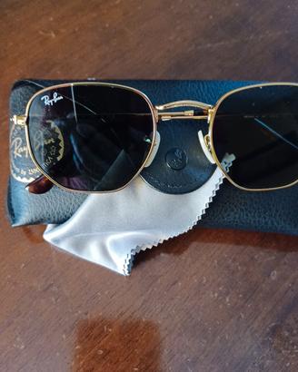 Ray ban Hexagonal nuovi lenti verdi e montatura or