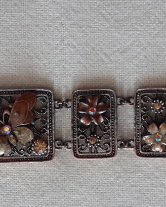 Bracciale farfalla e fiori