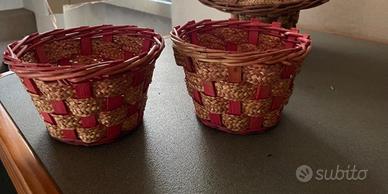 Cestini portavasi in vimini