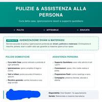 Pulizie, stiro, assistenza