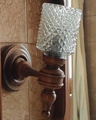 Coppia applique bagno anni 70/80