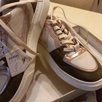 sneakers donna in vera pelle