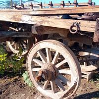 vecchio carro in legno