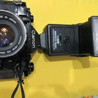 180 € CANON A-1 + 50 mm e 100-200 mm