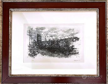 Quadro, Incisione Renzo Vespignani Roma 1980