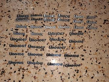 Stock Scritte Targhette Badge Fiat Uno 80 GT ES D