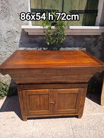 antica e piccola paniera cassapanca credenza 