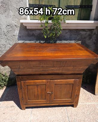 antica e piccola paniera cassapanca credenza 