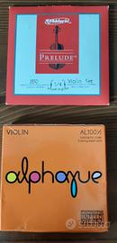 corde violino nuove 1/4 e 1/2