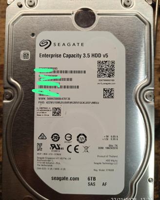HD HARD DISK 6TB 3,5 32MB 7200RP SAS-WWM