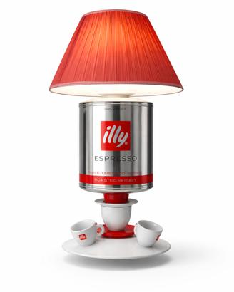 Lampada Illy con tazzine – arredo coffee bar