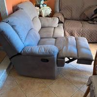 Coppia di divani relax in tessuto – 2 e 3 posti