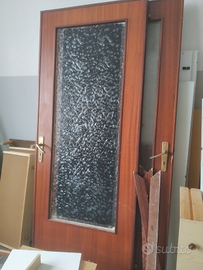 3 porte vintage anni 70 con telaio e vetro