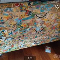  cassettiera con banco di scuola .