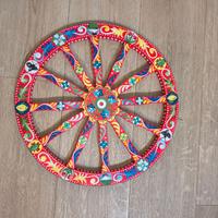 Splendida ruota decorativa di carretto siciliano,