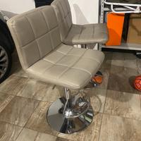 Coppia sgabelli in vera pelle