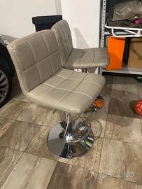 Coppia sgabelli in vera pelle