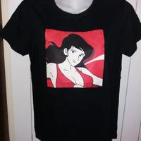 T-shirt donna Fujiko Lupin di cotone Taglia L 