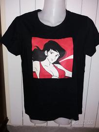 T-shirt donna Fujiko Lupin di cotone Taglia L 