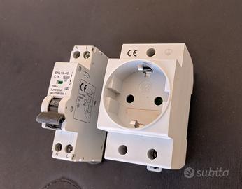 Magnetotermico e shuco DIN ricarica auto elettrica