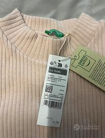 Benetton maglia a coste size 5/6 anni beige