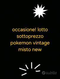 lotto pokemon new e vintage prezzo ribassato