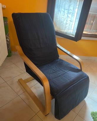 Poltrona IKEA vintage OLAND imbottita blu
