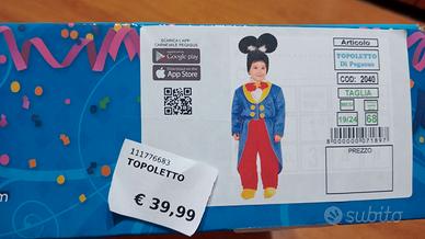 Vestito carnevale topolino