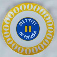 PAVESI PAVESINI PIATTO "METTITI IN PAUSA DIAM.19CM