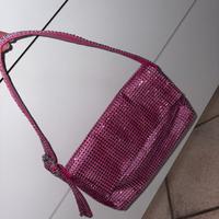 Borsa strass fucsia