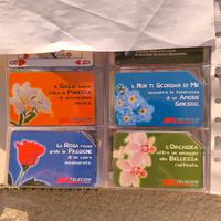 schede carte telefoniche fiori