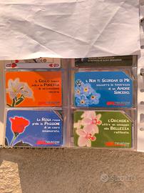 schede carte telefoniche fiori